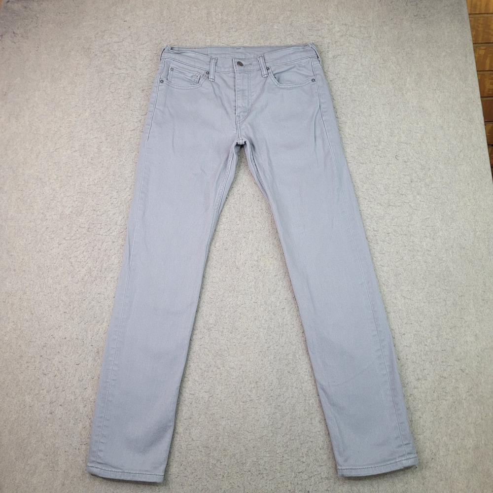 Levis 511 Jeans Mens 30x32 Light Gray Slim Fit Stretch Mid Rise Denim Pants